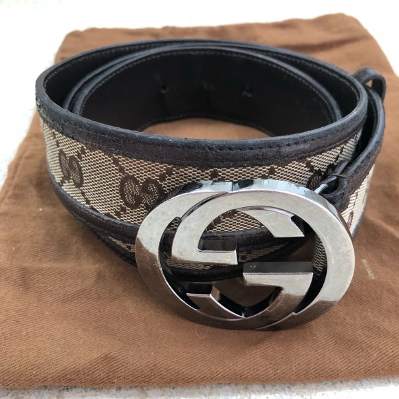 canvas gucci belt men